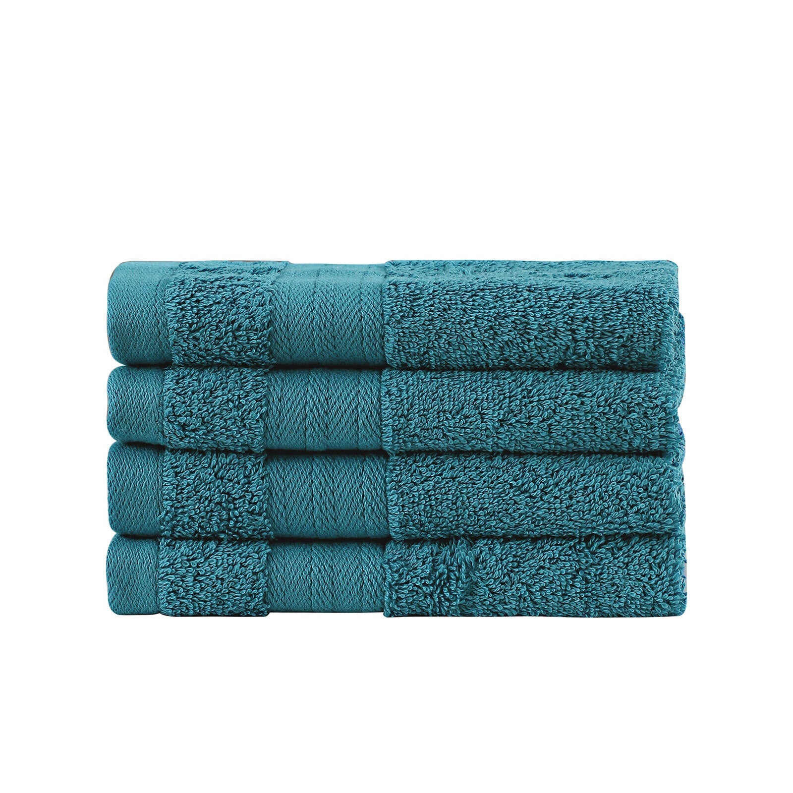 Bed Sheets: Samland Premium Cotton Washcloths 4-Pack Quick-Dry Face Towels Set-Blue