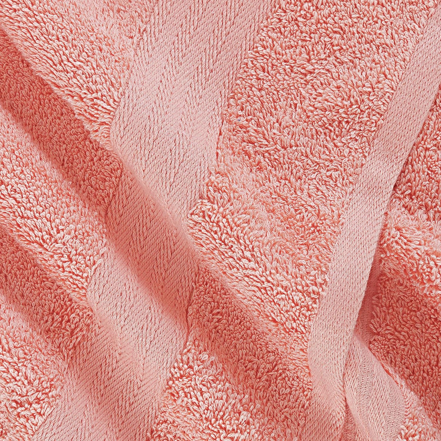 Bed Sheets: Samland Premium Cotton Washcloths 4-Pack Quick-Dry Face Towels Set-Coral