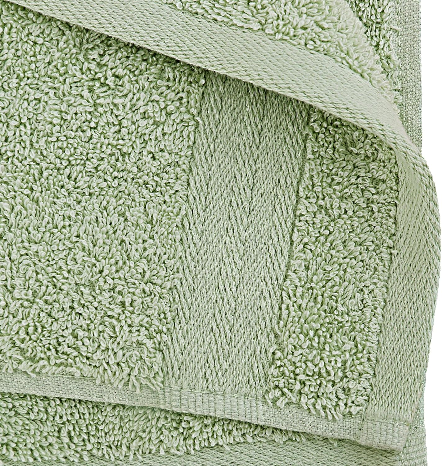 Bed Sheets: Samland Premium Cotton Washcloths 4-Pack Quick-Dry Face Towels Set-Green