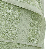Bed Sheets: Samland Premium Cotton Washcloths 4-Pack Quick-Dry Face Towels Set-Green