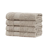 Bed Sheets: Samland Premium Cotton Washcloths 4-Pack Quick-Dry Face Towels Set-Linen