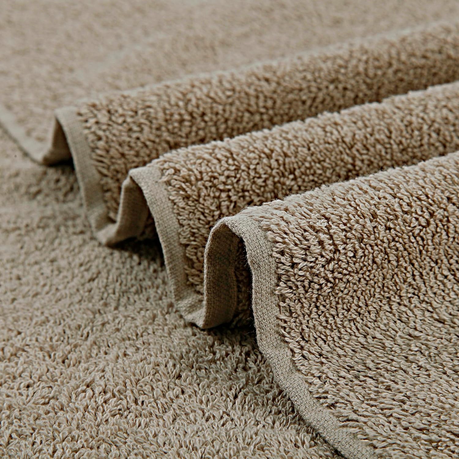 Bed Sheets: Samland Premium Cotton Washcloths 4-Pack Quick-Dry Face Towels Set-Linen