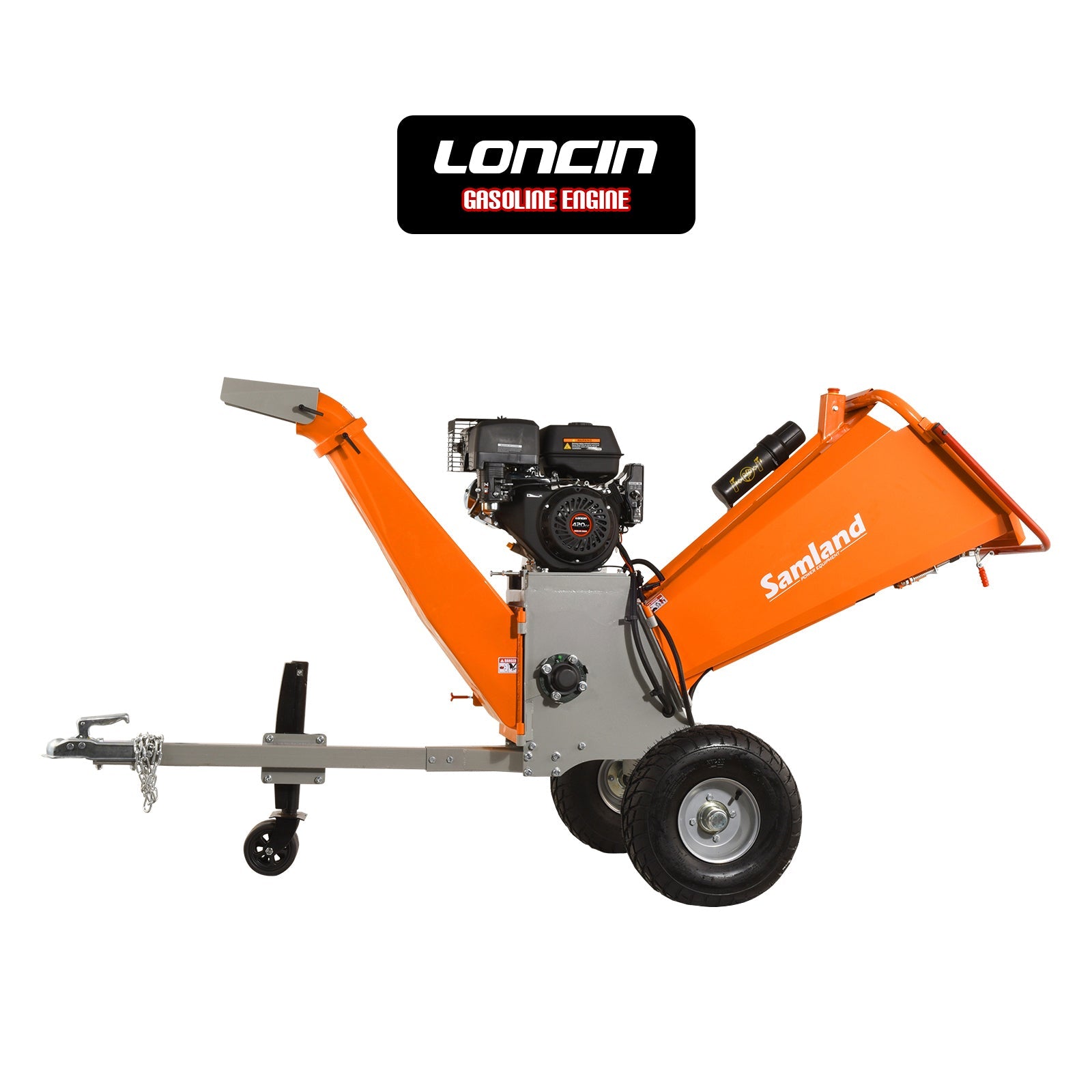 Chainsaws: Samland 15hp Loncin Gasoline Engine Powered Tree Branch Wood Chipper Shredder (WC420)