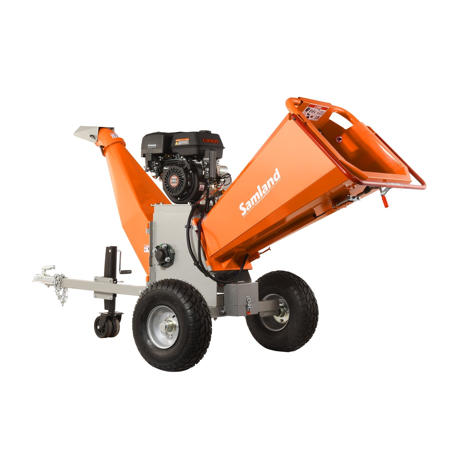 Chainsaws: Samland 15hp Loncin Gasoline Engine Powered Tree Branch Wood Chipper Shredder (WC420)