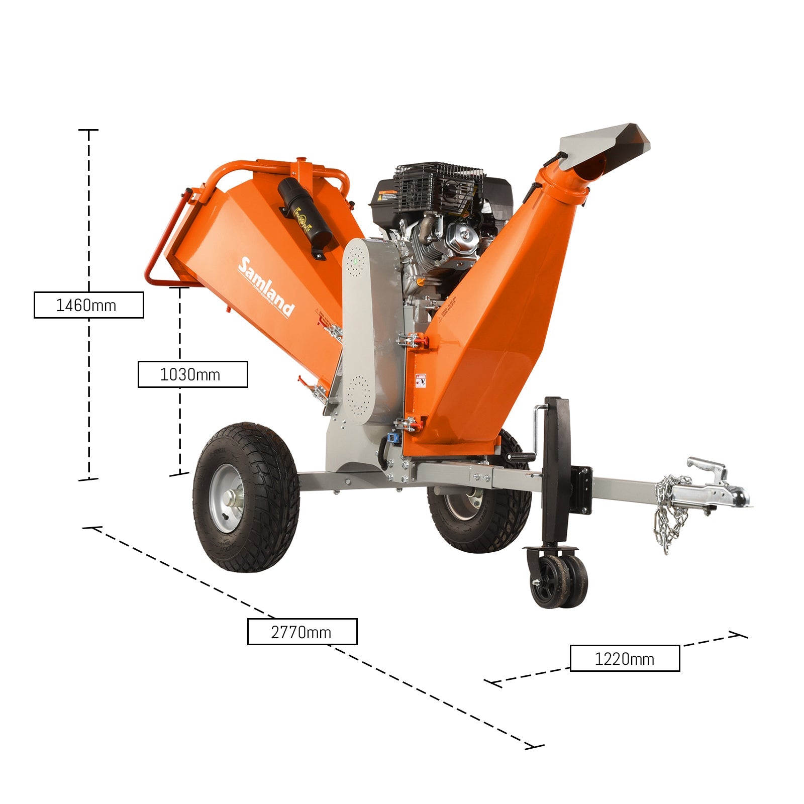 Chainsaws: Samland 15hp Loncin Gasoline Engine Powered Tree Branch Wood Chipper Shredder (WC420)
