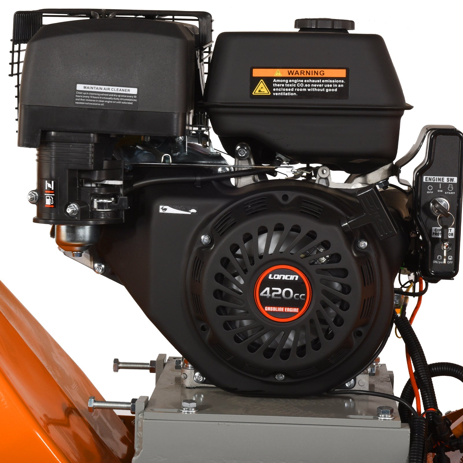 Chainsaws: Samland 15hp Loncin Gasoline Engine Powered Tree Branch Wood Chipper Shredder (WC420)