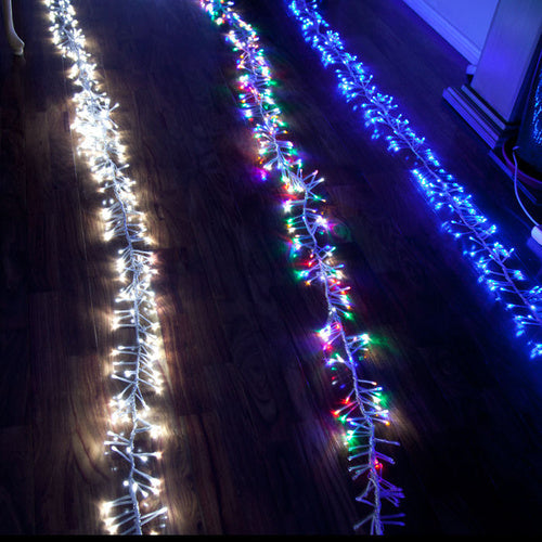 Outdoor Decorations & Lights: Samland LED Firecracker Effect Fairy Icicle Chaser Light for Christmas Decoration in White