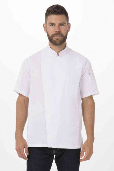 Men's Suits & Tuxedos: Springfield Men's White Zipper L Chef Jacket by Chef Works