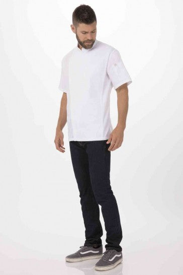 Men's Suits & Tuxedos: Springfield Men's White Zipper L Chef Jacket by Chef Works