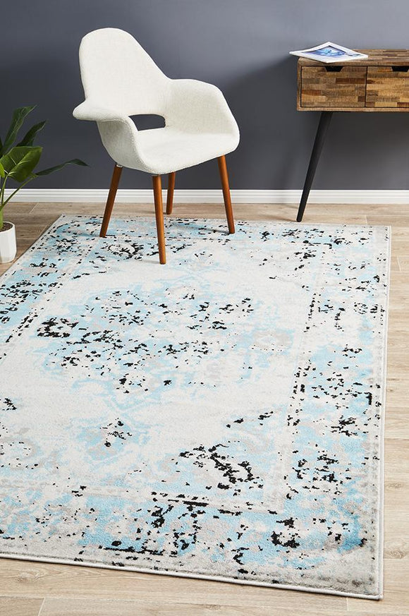 Alexa Transitional Rug Blue Grey by Rug Culture - 290X200CM
