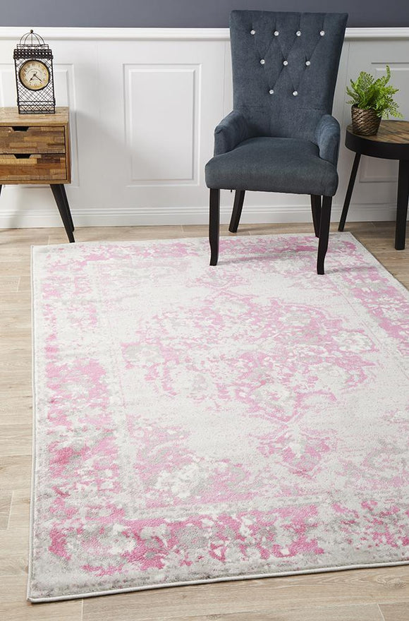 Alexa Transitional Rug Grey Fuchsia by Rug Culture - 230X160CM