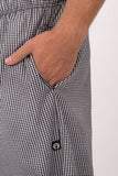Men's Pants & Chinos: Essential Men's Small Checks XL Baggy Black Chef Pants by Chef Works