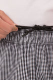 Men's Pants & Chinos: Essential Men's Small Checks XL Baggy Black Chef Pants by Chef Works