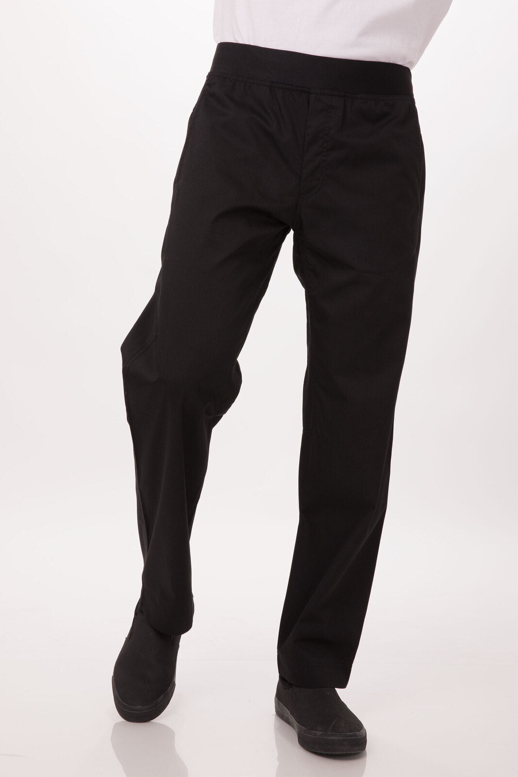 Men's Pants & Chinos: Lightweight Black M Slim Men's Chef Pants by Chef Works