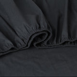 Bed Sheets: Elan Linen 100% Egyptian Cotton Vintage Washed 500TC Charcoal Single Bed Sheets Set