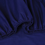 Bed Sheets: Elan Linen 100% Egyptian Cotton Vintage Washed 500TC Navy Blue Single Bed Sheets Set