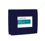 Bed Sheets: Elan Linen 100% Egyptian Cotton Vintage Washed 500TC Navy Blue Single Bed Sheets Set