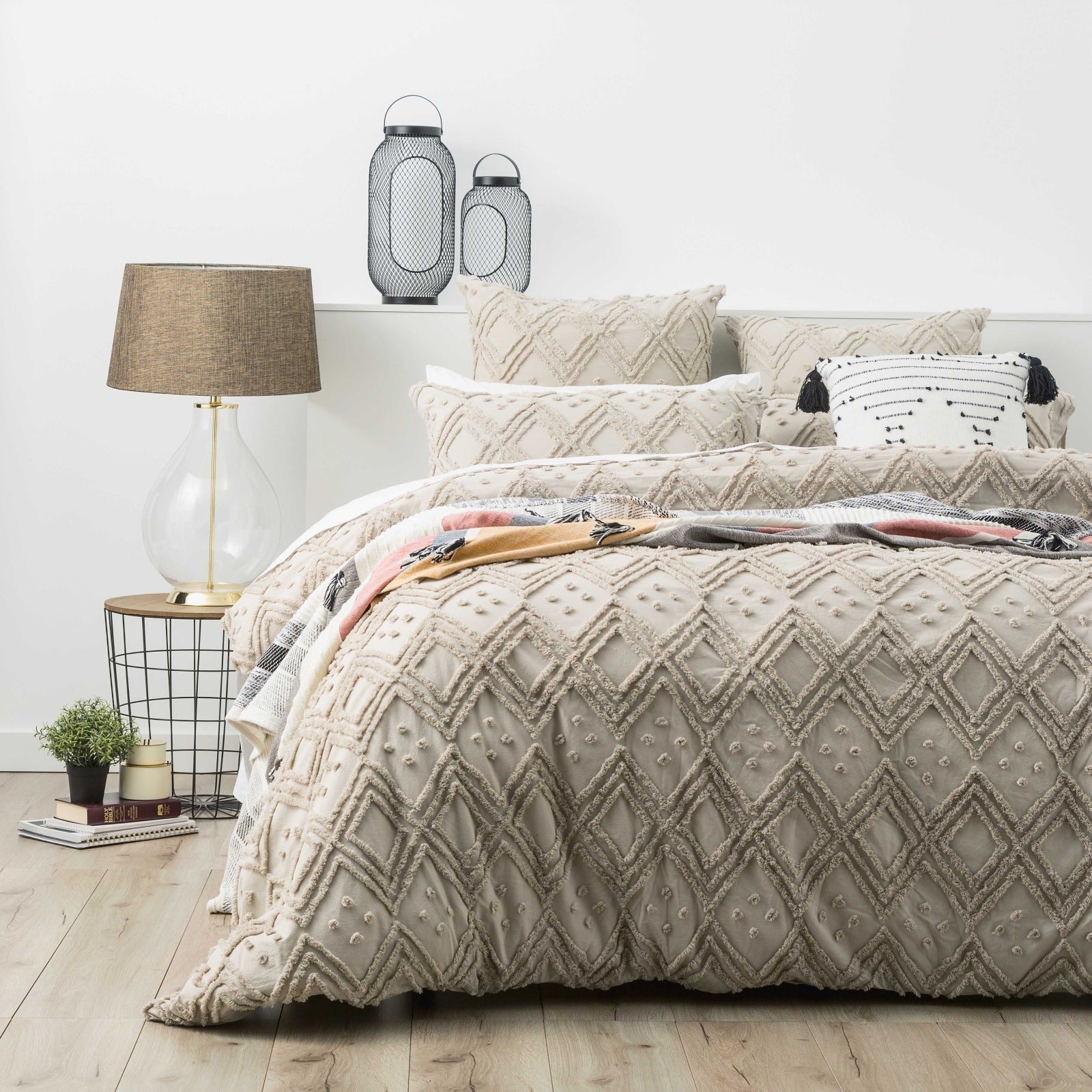 Quilts & Duvets: Medallion Cotton Vintage Washed Tufted Stone European Pillowcase by Park Avenue