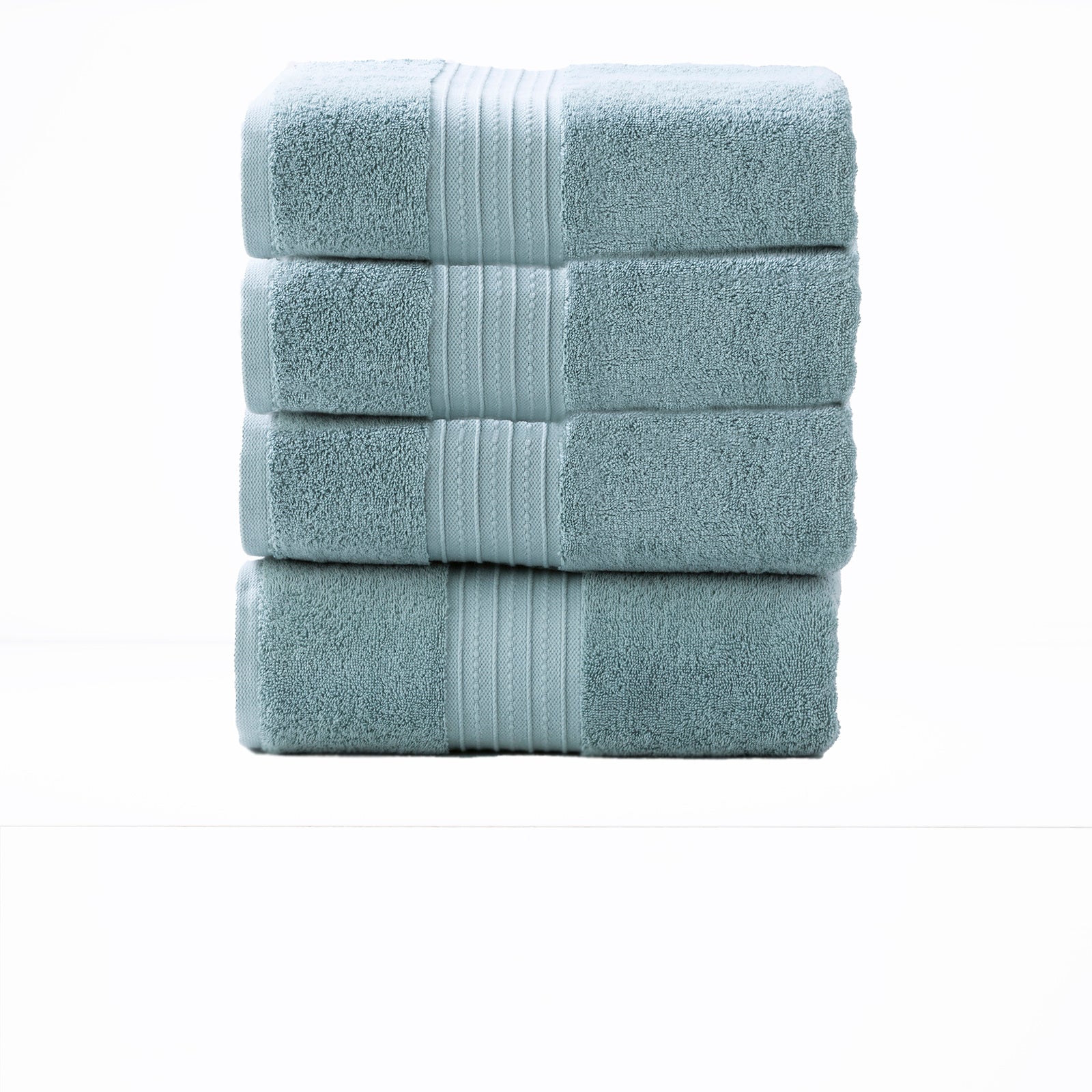 Bath Towels & Robes: Brentwood 650 GSM Low Twist 4 Piece Bath Gray Mist Towel by Renee Taylor