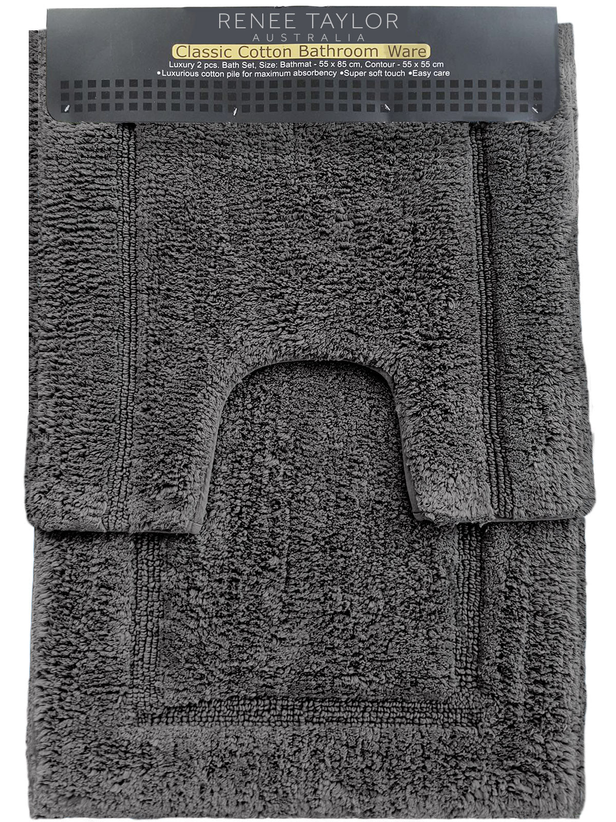 Bath Mats & Rugs: 2 Piece 2200 GSM Tufted Nickel Bath Mat Set by Renee Taylor