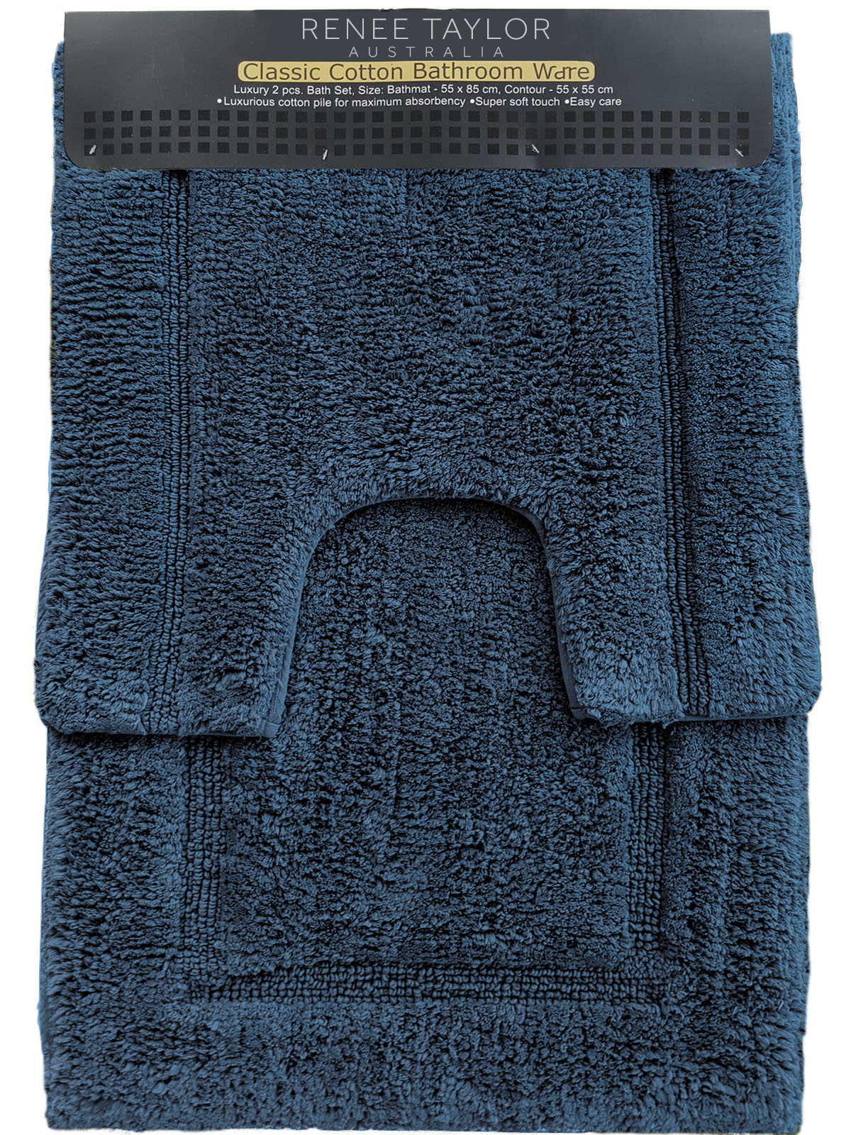 Bath Mats & Rugs: 2 Piece 2200 GSM Tufted Blue Mirage Bath Mat Set by Renee Taylor