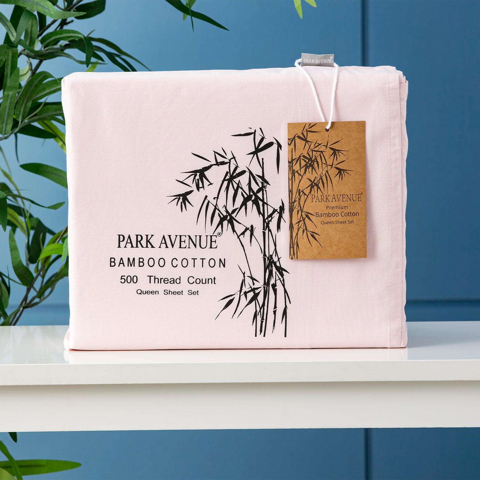 Bed Sheets: Bamboo Cotton 500 Thread Count Peach Sheet Sets by Park Avenue Queen