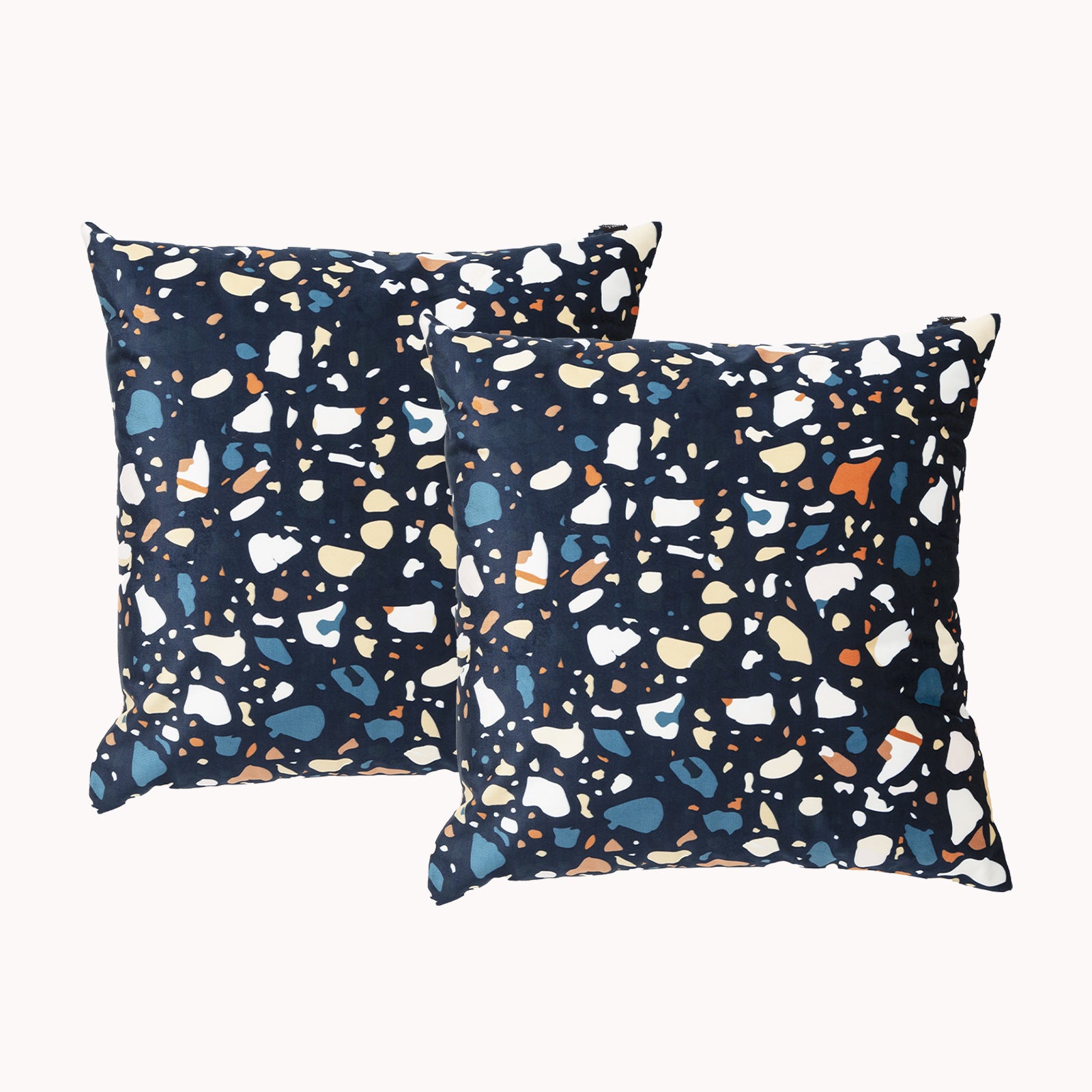 Cushions & Throws: Terazzo Twin Pack Poly Velvet Printed Cushion by Renee Taylor