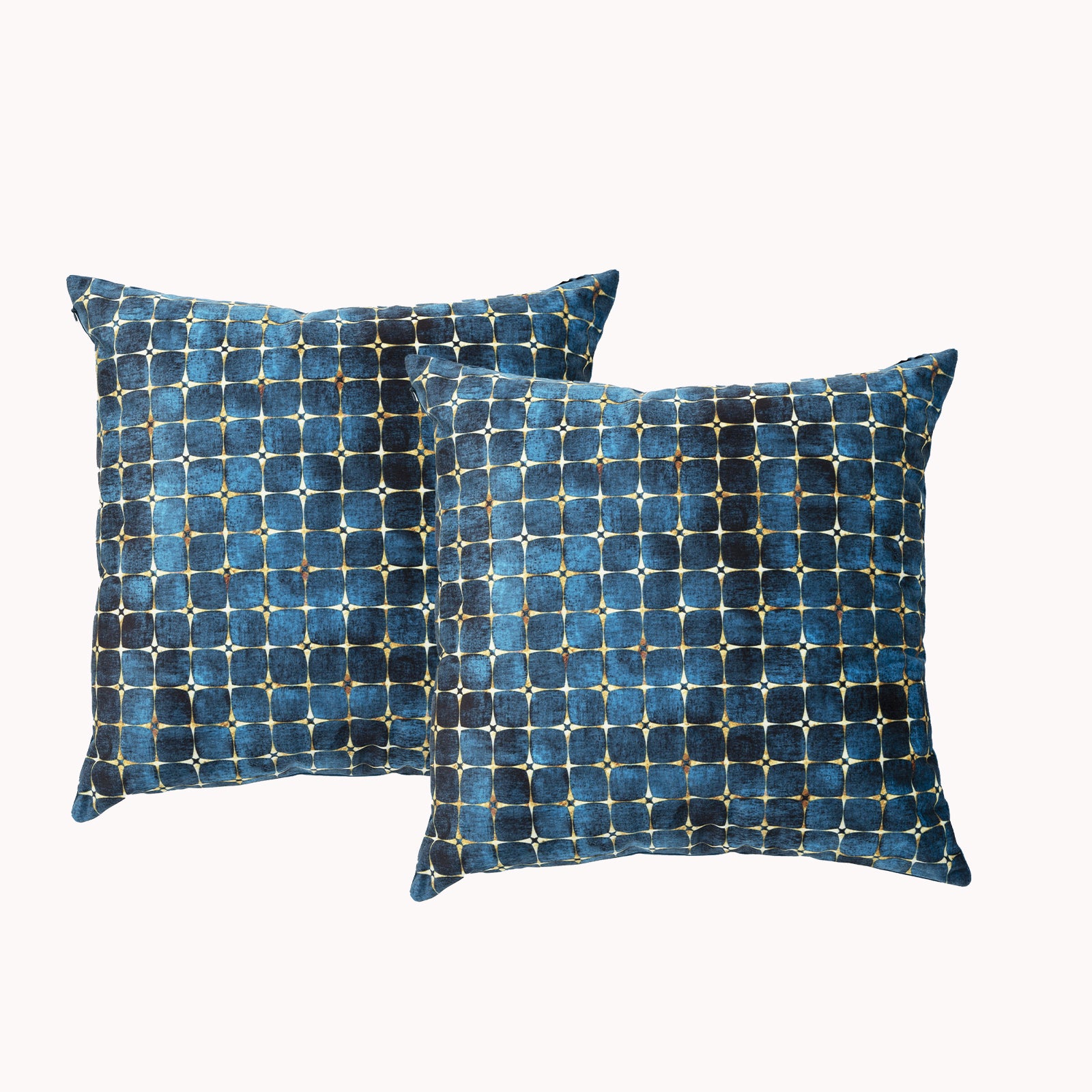 Cushions & Throws: Cubic Twin Pack Poly Velvet Printed Cushion by Renee Taylor