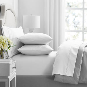 Premium 1000 Thread Count Egyptian Cotton White Sheet Sets by Renee Taylor King