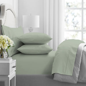 Premium 1000 Thread Count Egyptian Cotton Sage Sheet Sets by Renee Taylor Queen