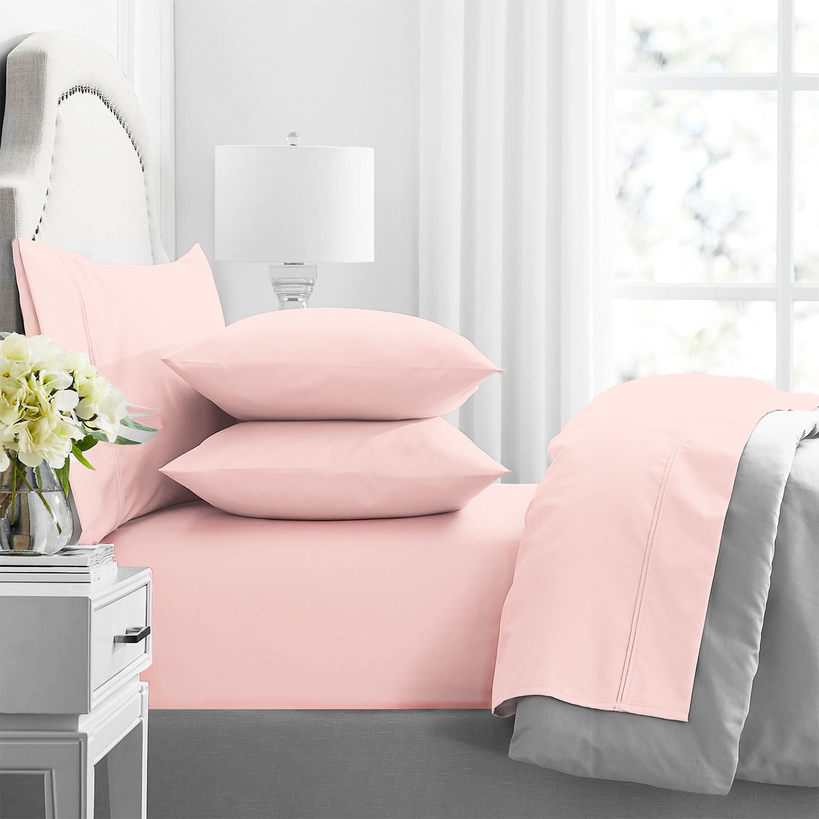 Bed Sheets: Premium 1000 Thread Count Egyptian Primrose Cotton Sheet Sets by Renee Taylor Queen