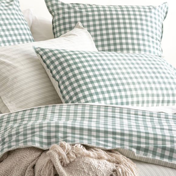 Alison Yarn Dyed Cotton Reversible Forest Quilt Cover Sets by Renee Taylor Queen