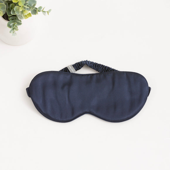 100% Mulberry Silk Navy Eye Mask by Renee Taylor