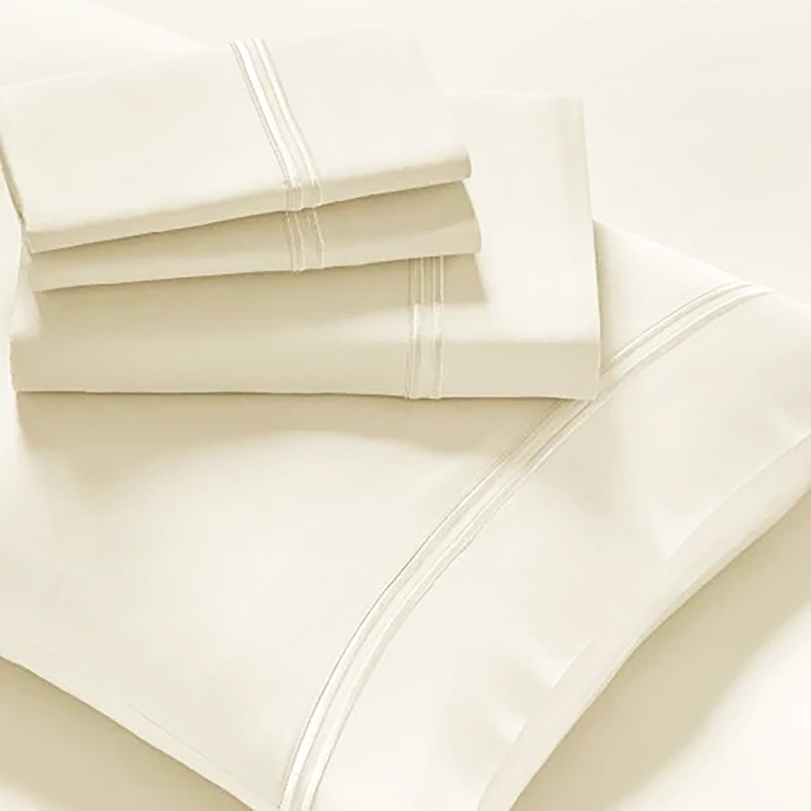 Bed Sheets: Strada Embroidered 1000 TC Egyptian Cotton Pristine Split King Sheet sets by Renee Taylor