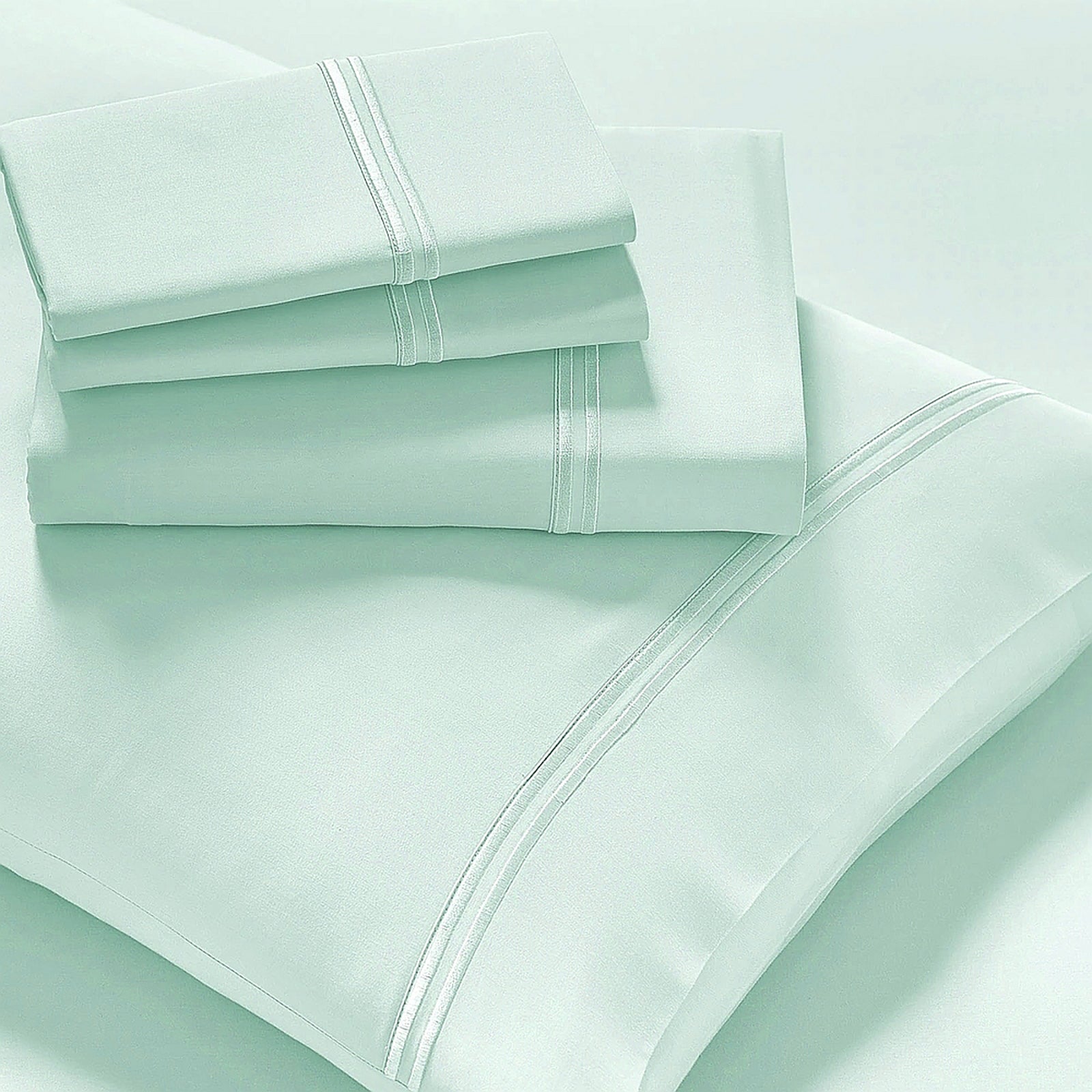 Bed Sheets: Strada Embroidered 1000 TC Egyptian Cotton Spa Deep Queen Sheet sets by Renee Taylor