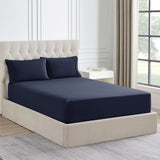 Bed Sheets: Ddecor Home 1500 Thread count Premium Cotton Blend Indigo Queen Combo Set by Ddecor Home