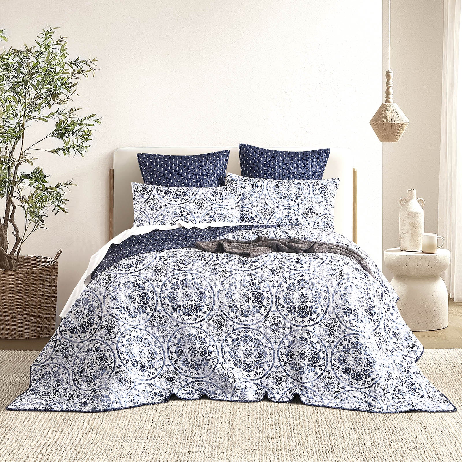 Quilts & Duvets: Delos Quilted Reversible Single/Double Coverlet Set by Renee Taylor