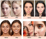 Cosmetics: ReviGLam TLM Colour Changing Liquid Foundation Hides Wrinkles & Lines, BB Cream Makeup Base Concealer Cover Moisturizing Fluid for all Skin Tone SPF15, Pack of 2