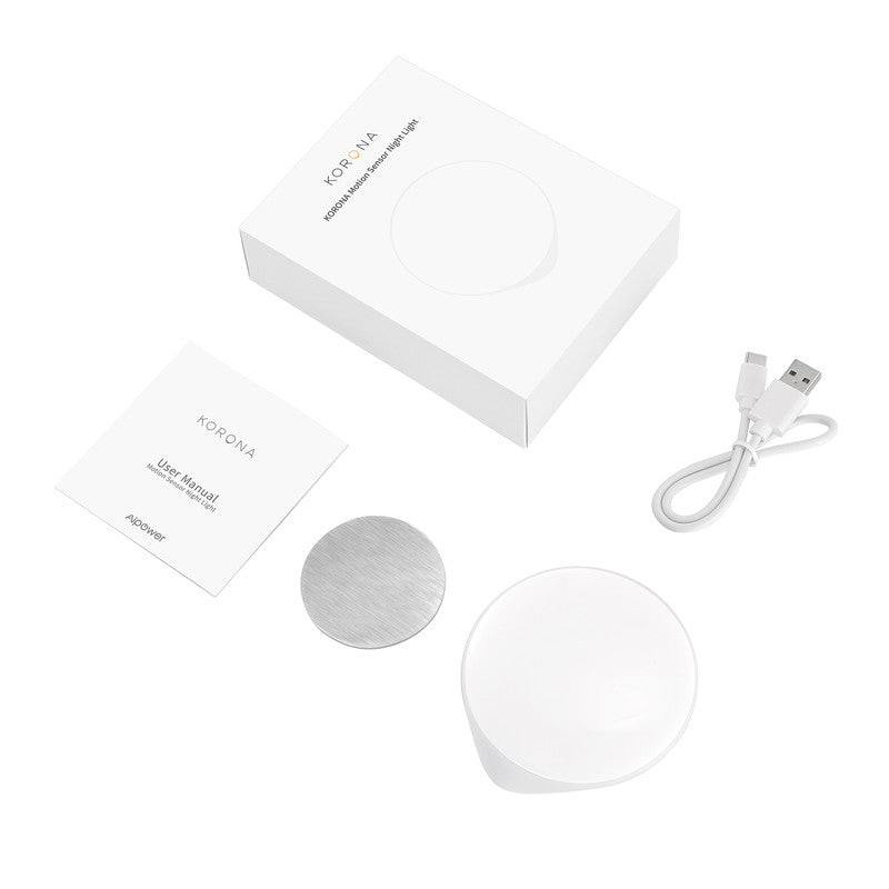 (Pack of 4）LED Motion Sensor Night Light Indoor, Cordless Battery Powered,Stick-on Warm White Light with Built-in Infrared Motion Detection, Sensor Light for Hallway,Bedroom