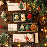 3PCS Christmas Scented Candle Gift Set - Elk, Tree, Gingerbread Man, Glove Shaped for Women, Xmas Home Decor, Party, Bedroom, Table Decorations