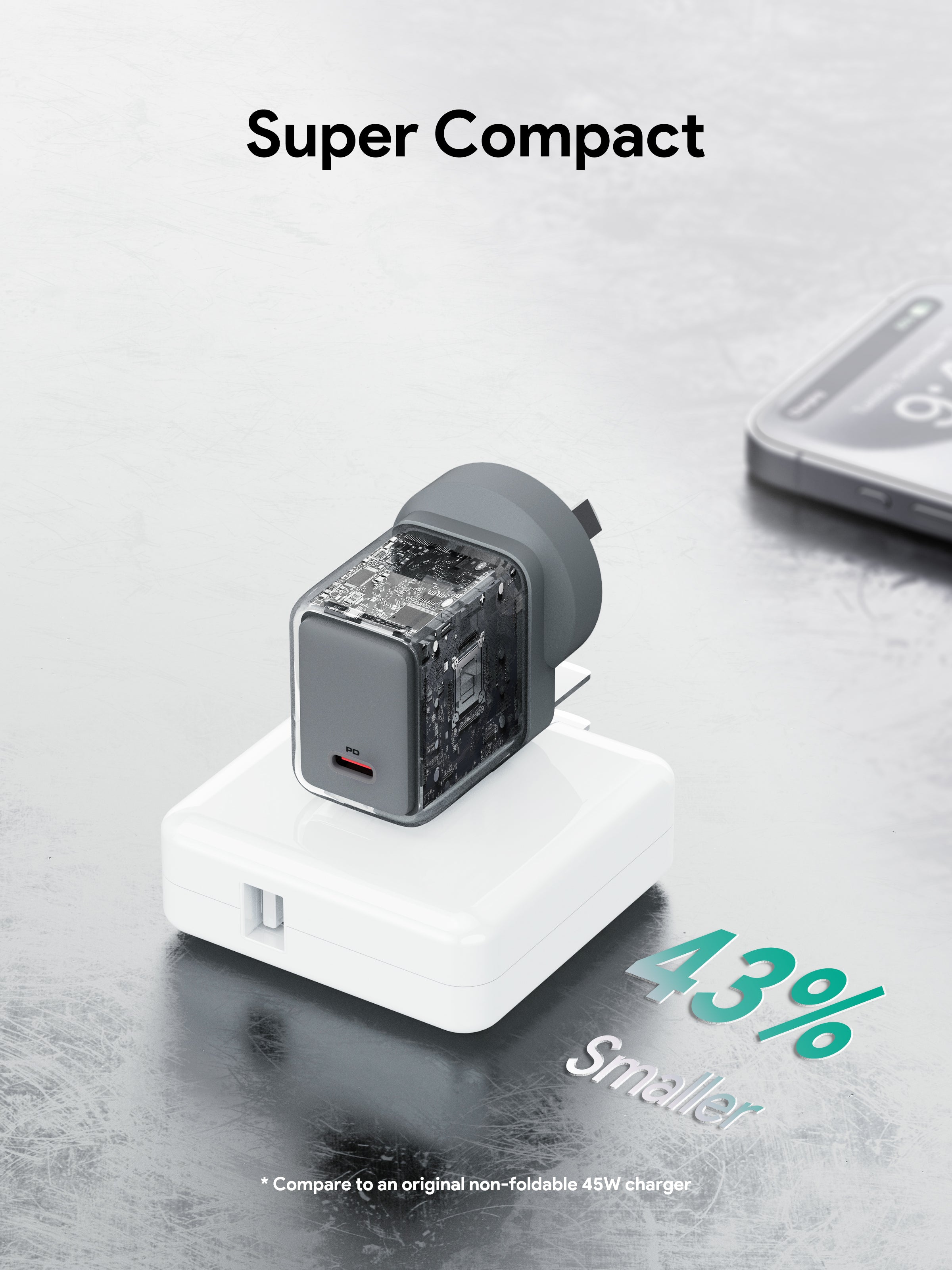 Phone Chargers: Aukey Comet 45W PD Fast Wall Charger GaN USB-C (PA-C2)