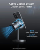 Phone Chargers: Aukey MagFusion 3-in-1 Pro Qi2 Magnetic Fast Wireless Charging Station with Active Cooling (LC-MC311A)