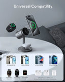 Phone Chargers: Aukey MagFusion 3-in-1 Pro Qi2 Magnetic Fast Wireless Charging Station with Active Cooling (LC-MC311A)