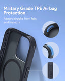 Phone Cases & Screen Protectors: Aukey Urban Guard Elite Magnetic Hard-Shell iPhone 15 Pro Max Phone Case - Dark Gray (UG10D)