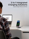 Phone Chargers: Aukey MagFusion L Qi2 Foldable 2 In 1 Magnetic Wireless Charger (LC-MC211)