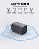 Computer Cables & Adapters: Aukey Comet 100W PD Fast Wall Charger GaN USB-C with 100W 1.8m USB-C to C Cable (PA-C5)