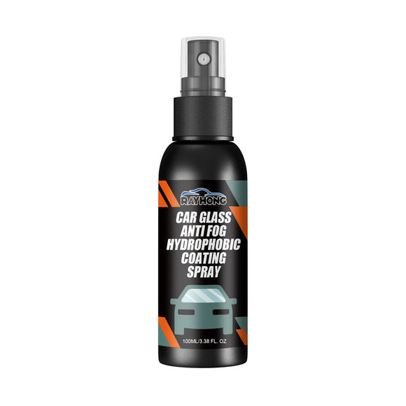 Rayhong Car Windshield Spray, Windshield Rearview Mirror Cleaning, Stain Removal, Hydrophobic Water Repellent, Anti-Fog Agent