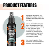 Rayhong Car Windshield Spray, Windshield Rearview Mirror Cleaning, Stain Removal, Hydrophobic Water Repellent, Anti-Fog Agent