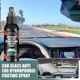 Rayhong Car Windshield Spray, Windshield Rearview Mirror Cleaning, Stain Removal, Hydrophobic Water Repellent, Anti-Fog Agent