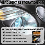 Rayhong Automotive Ceramic Headlight Repair Kit, Repair Scratches Yellow Polishing Headlight Shade Turned New Light